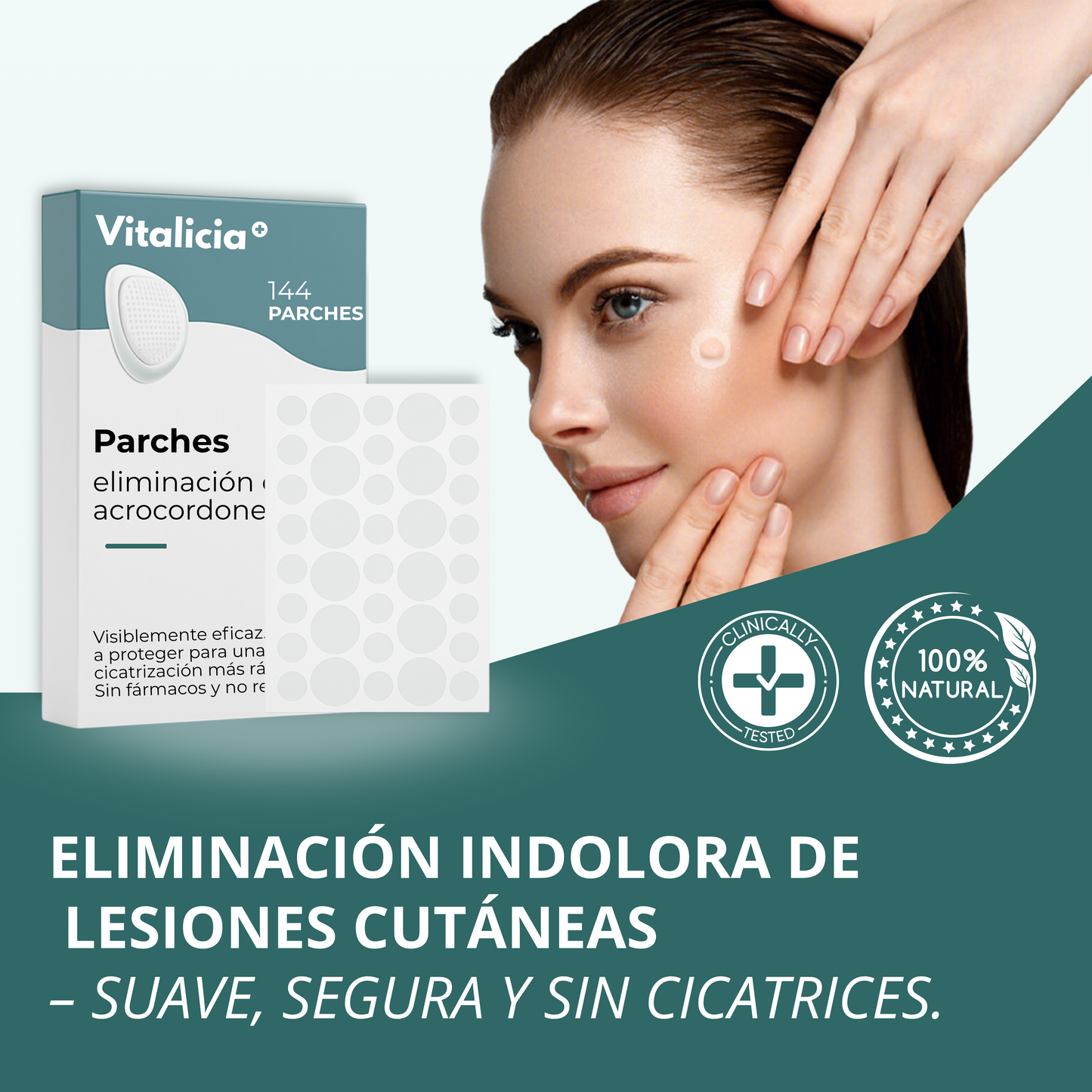 Vitalicia™ Parche Pro para Acrocordones + Gel de Aloe Vera